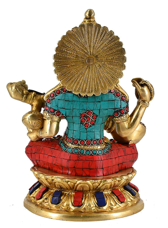 White Whale Maa Saraswati Brass Statue Religious Goddess Sculpture Idol Home Décor