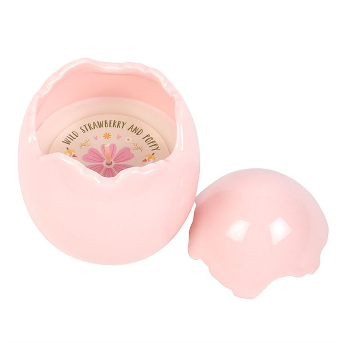 Wild Strawberry & Poppy Egg Shaped Candle 🇬🇧