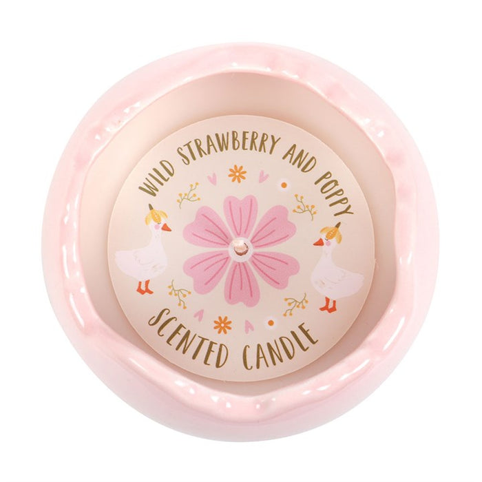 Wild Strawberry & Poppy Egg Shaped Candle 🇬🇧