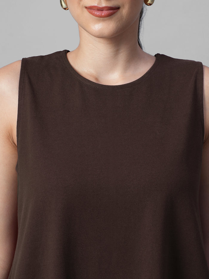 Women's Brick 100% Organic Cotton Regular Fit Knit Dress