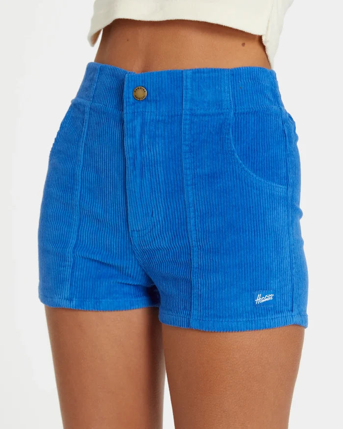 Women's Corduroy Solid Short Blue