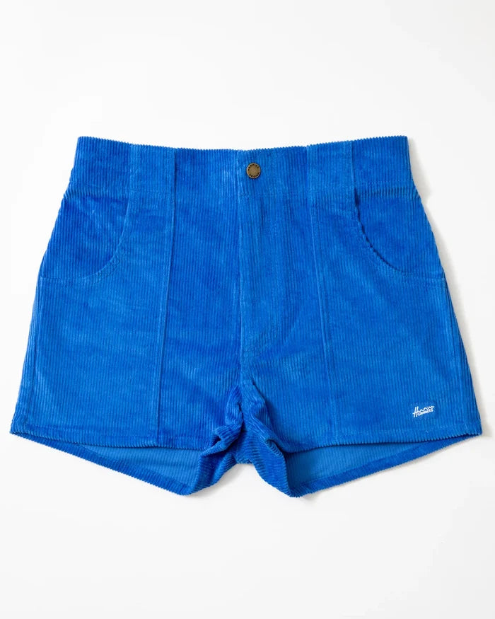 Women's Corduroy Solid Short Blue