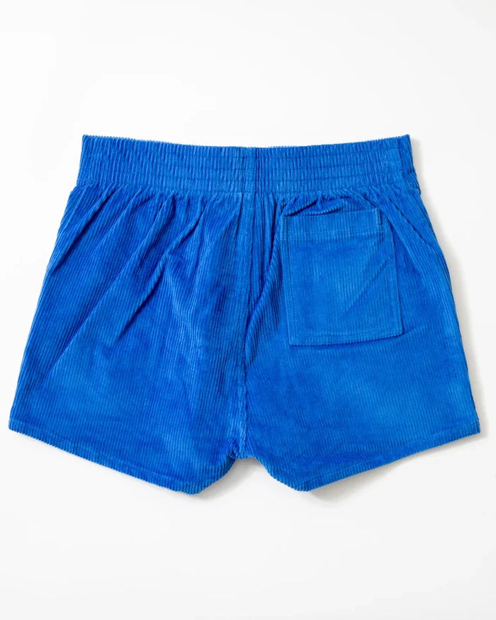 Women's Corduroy Solid Short Blue