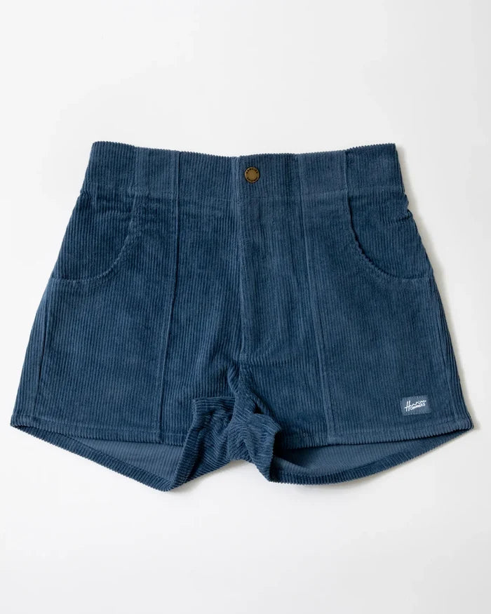 Women's Corduroy Solid Short Navy