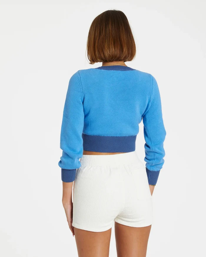 Women's Corduroy Solid Short White