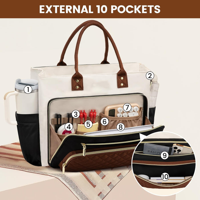 Womens Travel Work Bag With A Large Cup Holder 🇨🇳