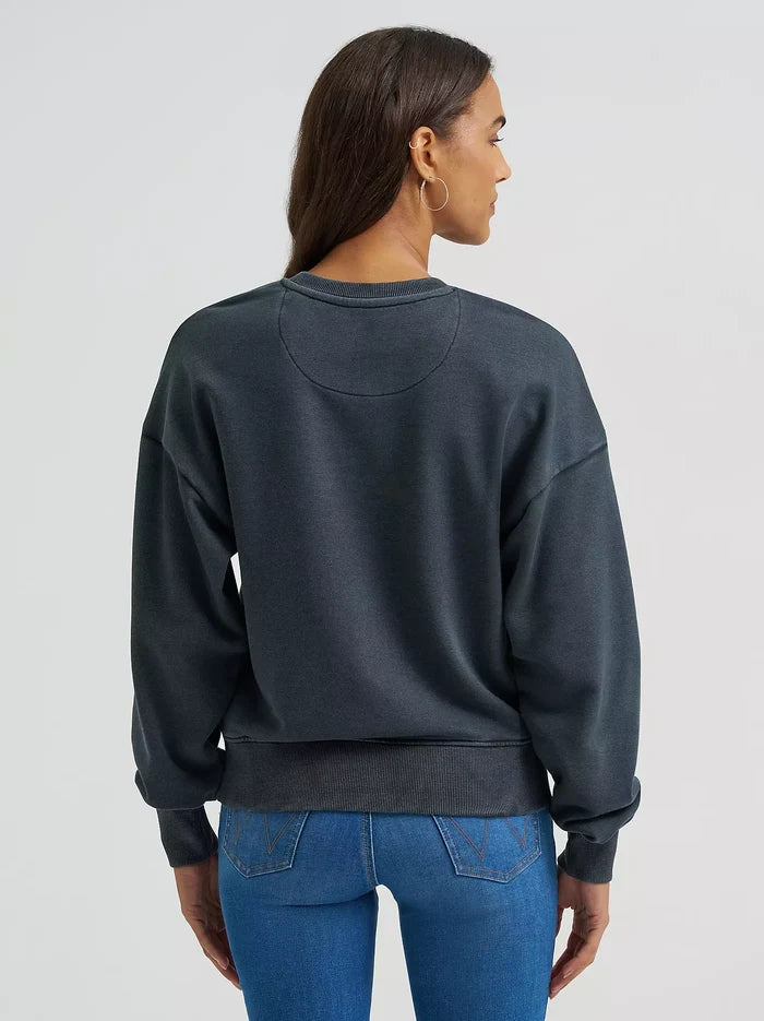 Wrangler Retro Crew Fleece Cropped Sweatshirt at Bourbon Cowgirl