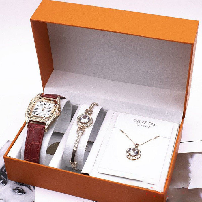 Wrist Watch Set Foreign Trade Watches Women New Necklace Bracelets Wristwatches Women 🇨🇳