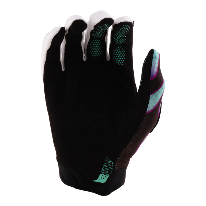 Youth Air Glove Overspray Black / Real Teal