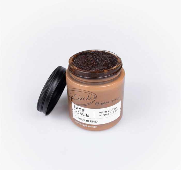 Zero Waste Vegan Face Scrub with Coffee + Rosehip [Citrus Blend] Exfoliator