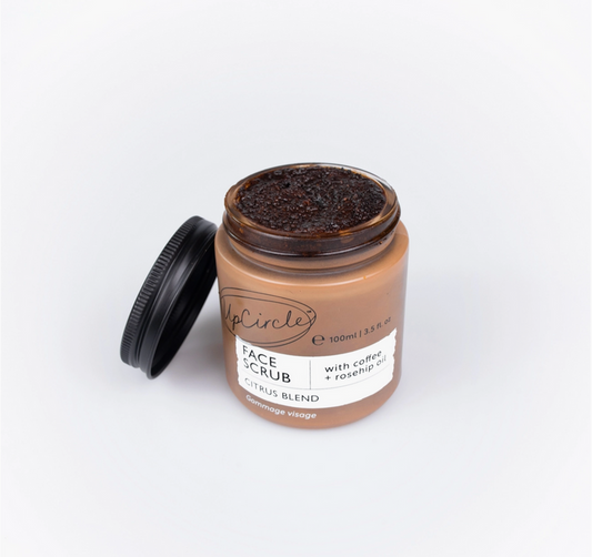 Zero Waste Vegan Face Scrub with Coffee + Rosehip [Citrus Blend] Exfoliator