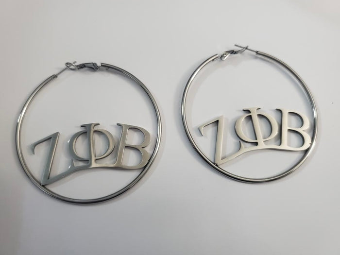 Zeta Round Silver Earrings