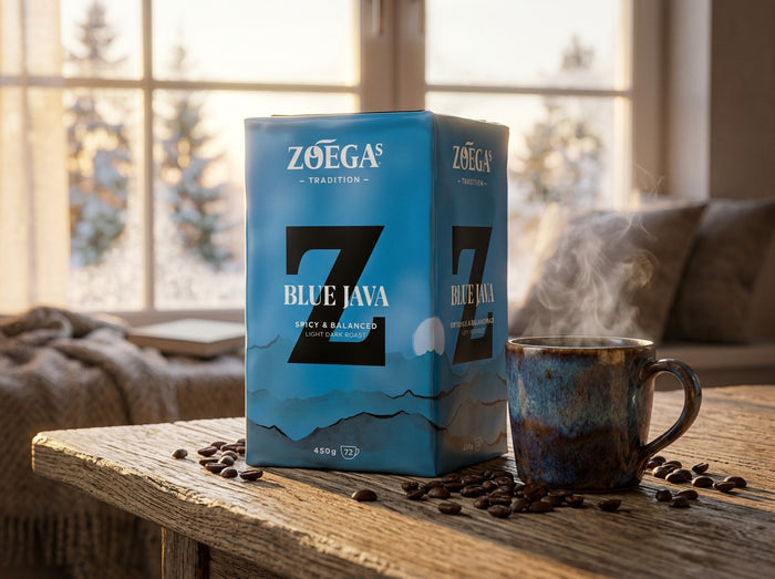 Zoégas Blue Java Ground Coffee 3 × 450g (3 × 15.87 oz) – Premium Swedish Light Dark Roast 100% Arabica Coffee